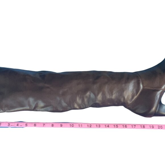 Liz Claiborne “Flex” Brown Tall Knee High Leather Heeled Boots- Womens 9.5 M - Picture 13 of 16